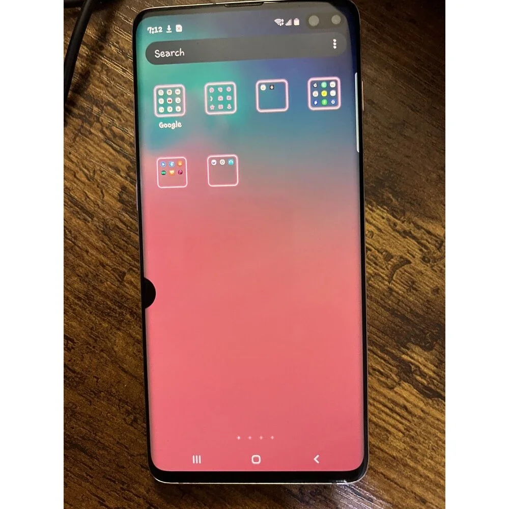 Samsung galaxy s10 with black screen imperfection